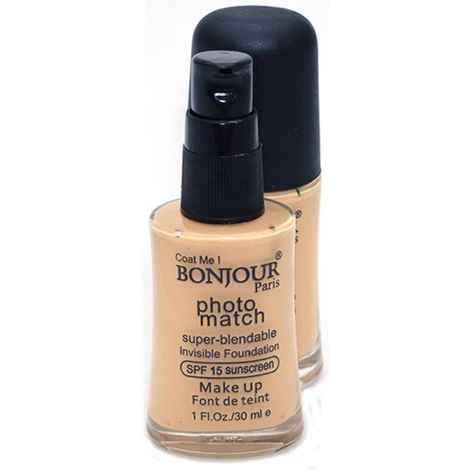 Bonjour Paris Photo Match Invisible Foundation - Fair To Wheatish Skin (30 ml)