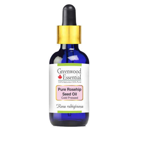 Greenwood Essential Pure Rosehip Seed Oil (Rosa rubiginosa) with Glass Dropper 100% Natural Therapeutic Grade Cold Pressed (50 ml)