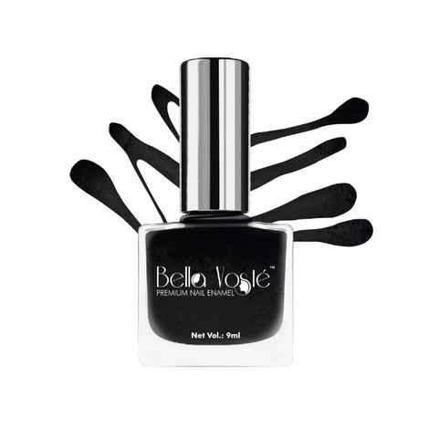 Buy Bella Voste Nail Paints Black Beauty (9 ml) - Purplle