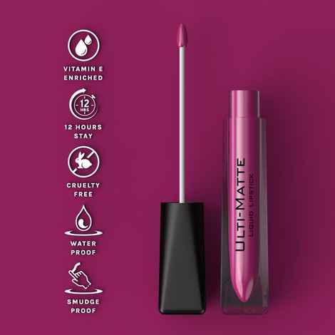 Buy Bella Voste I ULTI-MATTE LIQUID LIPSTICK I Cruelty Free I No Bleeding On Lips  I Transfer Proof & Smudge Proof I Enriched with Vitamin E I full Coverage with Pure  Matt Finish I GOTHY PLUM (10) - 3.7 ml - Purplle