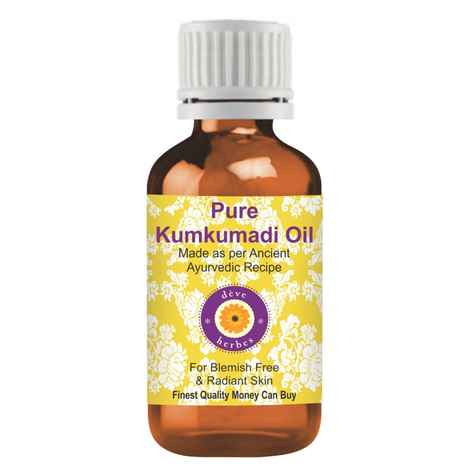 Deve Herbes Pure Kumkumadi Oil For Blemishes Free and Radiant Skin Natural Therapeutic Grade 15ml
