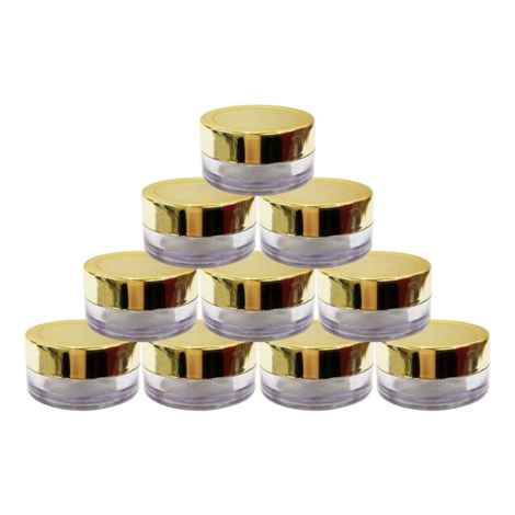 Buy Avnii Organic's Cosmetics Shan Jars, Capacity , with Very Beautiful Gold Lids, For Lip Balms, DIY Skin Care , Pack Of 10 (8 g) - Purplle