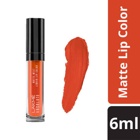 Lakme Absolute Matte Melt Liquid Lip Color - Crazy Tangerine (6 ml)