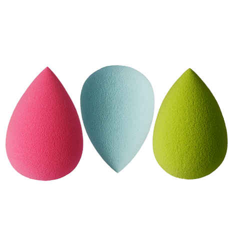 Paco Milano - Paris Beauty Blender Puff Sponge Egg Shape - 3 Pcs Pink Blue & Green colour/shape/size may vary