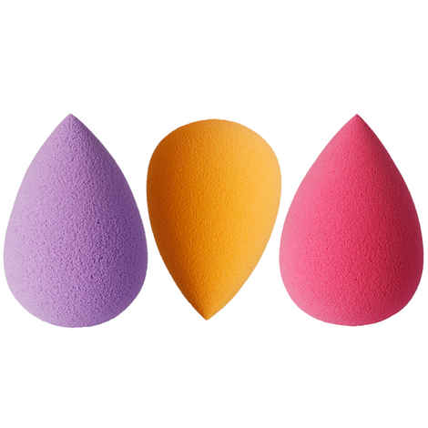 Paco Milano - Paris Beauty Blender Puff Sponge Egg Shape - 3Pcs Purple, Orange & Pink colour/shape/size may vary