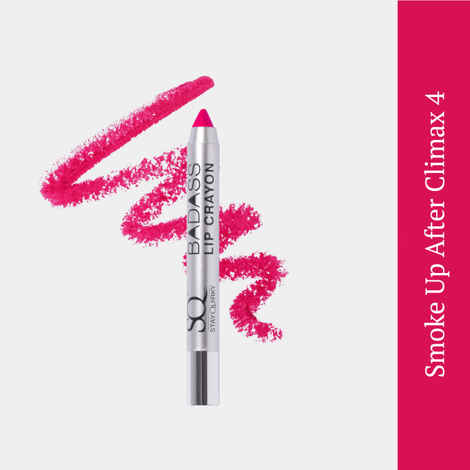 Stay Quirky BadAss Lip Crayon|Transfer-Proof| Smudge-Proof| Intense Pigmentation| Lipstick|Vegan| Purple - Smoke Up After Climax 4 (2.8 g)