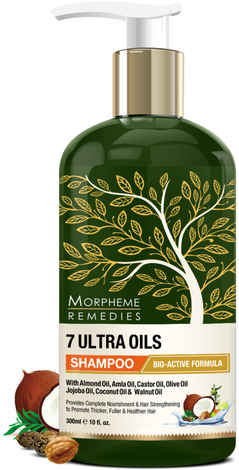 Morpheme Remedies 7 Ultra Oils Shampoo (300 ml) - Provides Complete Nourishment & Hair Strengthening to Promote Thicker, Healthier Hair