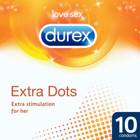 Buy Durex Condoms, Extra Dots- 10s - Purplle