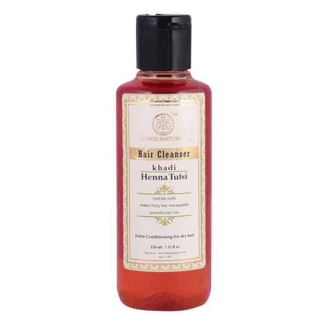 Buy Khadi Natural Ayurvedic Henna Tulsi Hair Cleanser (210 ml) - Purplle
