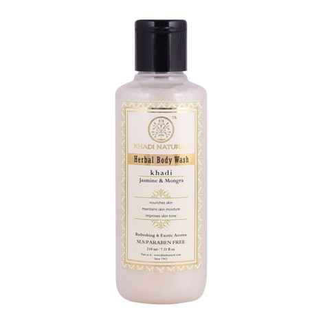 Buy Khadi Natural Ayurvedic Jasmine Mongra Body Wash Sls & Paraben Free (210 ml) - Purplle