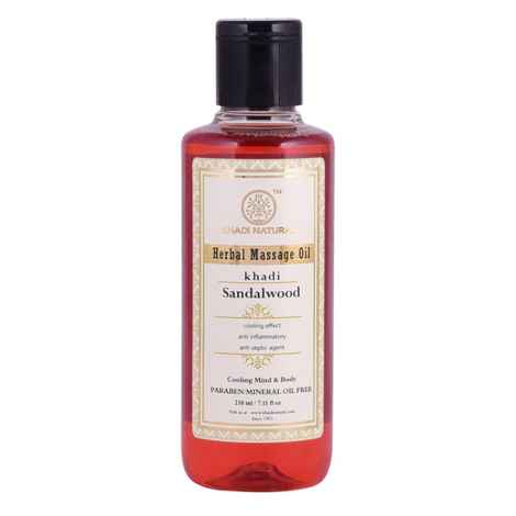Buy Khadi Natural Ayurvedic Sandalwood Massage Oil Paraben Mineral Oil Free (210 ml) - Purplle