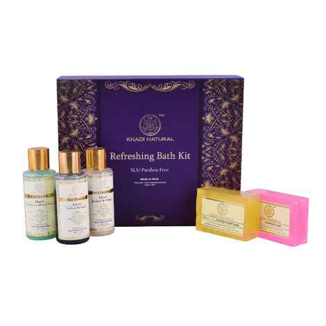 Buy Khadi Natural Ayurvedic Refreshing Bath Kit - Purplle