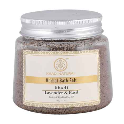Buy Khadi Natural Ayurvedic Lavender Basil Bath Salt (200 g) - Purplle