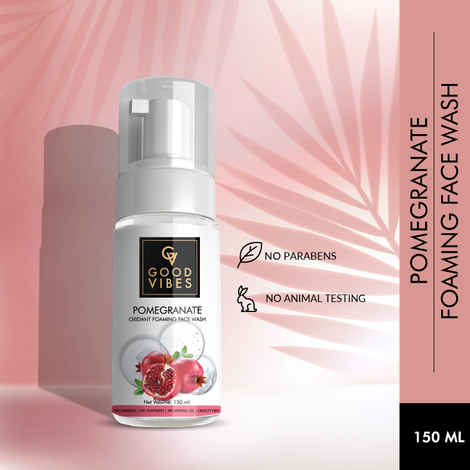 Buy Good Vibes Anti - Oxidant Foaming Face Wash - Pomegranate (150ml) - Purplle