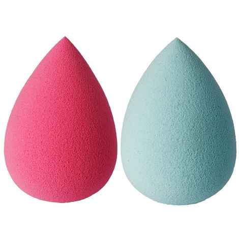 Ministry of Makeup Beauty Blender Puff Sponge Egg Shape - 2 Pcs (Pink & Blue) colour/shape/size may vary