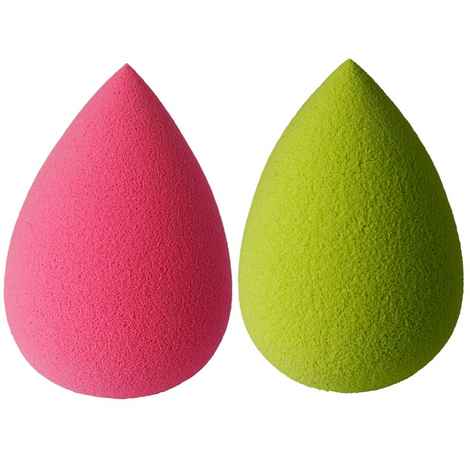 Ministry of Makeup Beauty Blender Puff Sponge Egg Shape - 2 Pcs Pink & Green colour/shape/size may vary