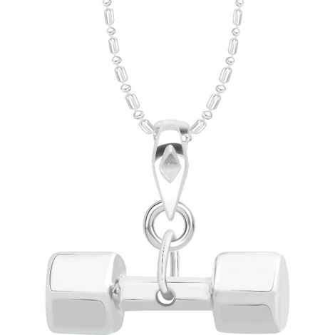 Buy Srikara Alloy Rhodium Plated CZ / AD Fashion Jewellery Pendant with Chain - SKP2162R - Purplle