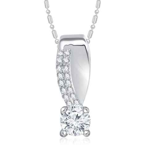 Buy Srikara Alloy Rhodium Plated CZ/AD Dazzling Solitaire Fashion Jewelry Pendant - SKP1418R - Purplle