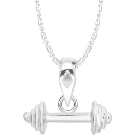 Buy Srikara Alloy Rhodium Plated CZ / AD Fashion Jewellery Pendant with Chain - SKP2157R - Purplle