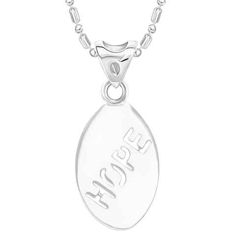 Buy Srikara Alloy Rhodium Plated CZ/AD Beinng Humann Hope Fashion Jewelry Pendant - SKP2234R - Purplle