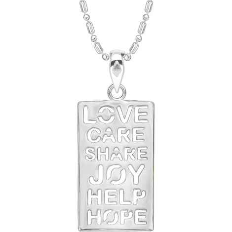 Buy Srikara Alloy Rhodium Plated CZ/AD Beinng Humann Fashion Jewellery Pendant Chain - SKP2220R - Purplle