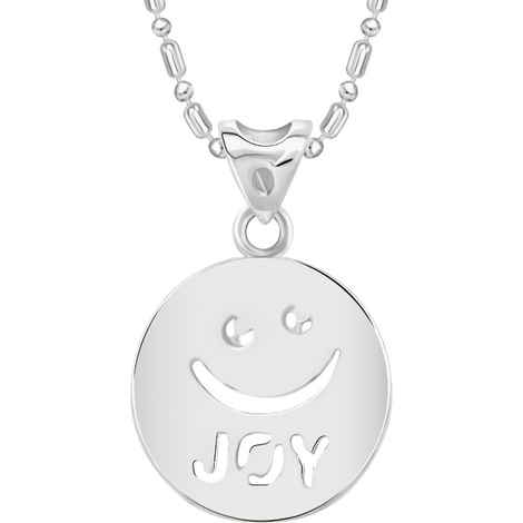 Buy Srikara Alloy Rhodium Plated CZ / AD Beinng Humann Joy Fashion Jewellery Pendant - SKP2232R - Purplle