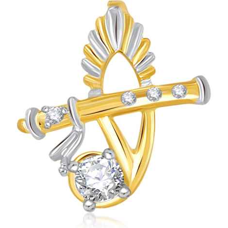 Buy Srikara Alloy Gold Plated CZ / AD The Bansuri Fashion Jewelry Pendant with Chain - SKP1922G - Purplle