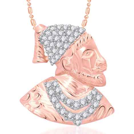 Buy Srikara Alloy Gold Plated CZ / AD Shivaji Maharaj Rose Fashion Jewellery Pendant - SKP1942G - Purplle