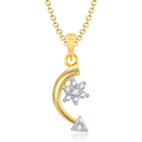 Buy Srikara Alloy Gold Plated CZ / AD Arrow With Star Fashion Jewelry Pendant Chain - SKP1094G - Purplle