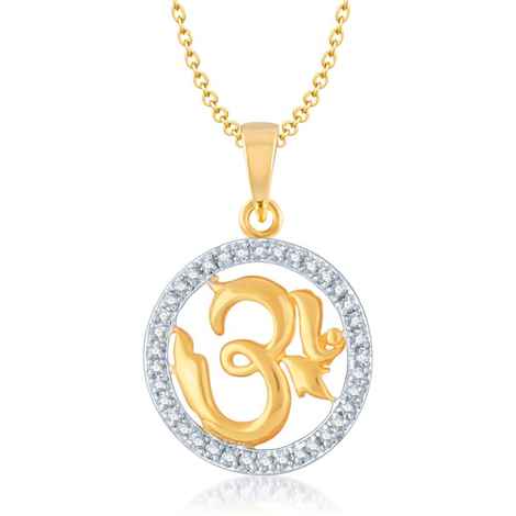 Buy Srikara Alloy Gold Plated CZ / AD Fashion Jewellery Pendant with Chain - SKP1004G - Purplle