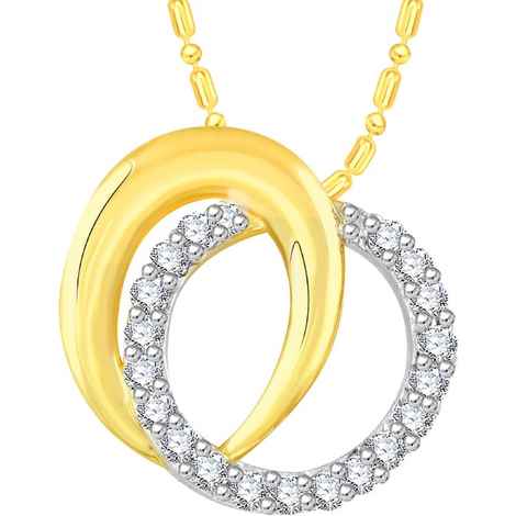 Buy Srikara Alloy Gold Plated CZ / AD Circuler Fashion Jewellery Pendant with Chain - SKP2657G - Purplle