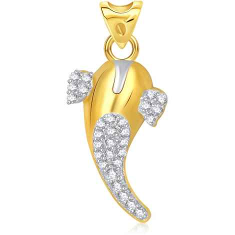 Buy Srikara Alloy Gold Plated CZ / AD Muktidaya Fashion Jewellery Pendant with Chain - SKP1601G - Purplle