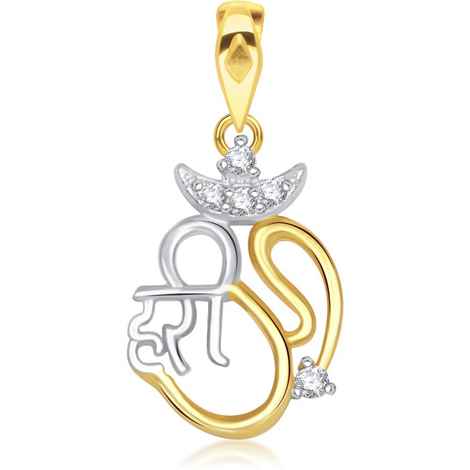 Buy Srikara Alloy Gold Plated CZ / AD Hari Om Fashion Jewellery Pendant with Chain - SKP1893G - Purplle