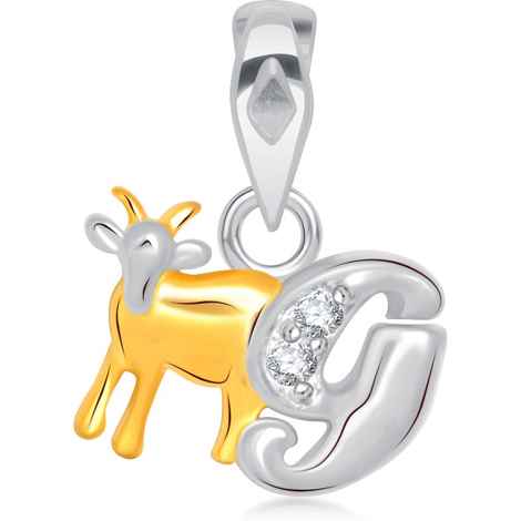 Buy Srikara Alloy Gold Plated CZ/AD Initial Letter G Fashion Jewellery Pendant Chain - SKP1578G - Purplle