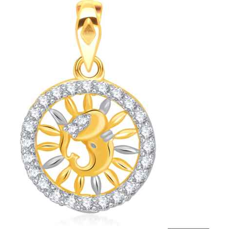 Buy Srikara Alloy Gold Plated CZ / AD Muktidaya Fashion Jewellery Pendant with Chain - SKP1505G - Purplle