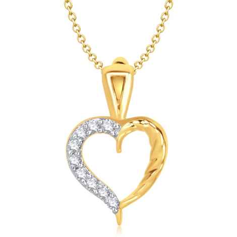 Buy Srikara Alloy Gold Plated CZ Radiant Heart Shape Fashion Jewelry Pendant Chain - SKP1160G - Purplle