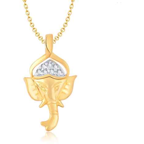 Buy Srikara Alloy Gold Plated CZ / AD Fashion Jewellery Pendant with Chain - SKP1026G - Purplle