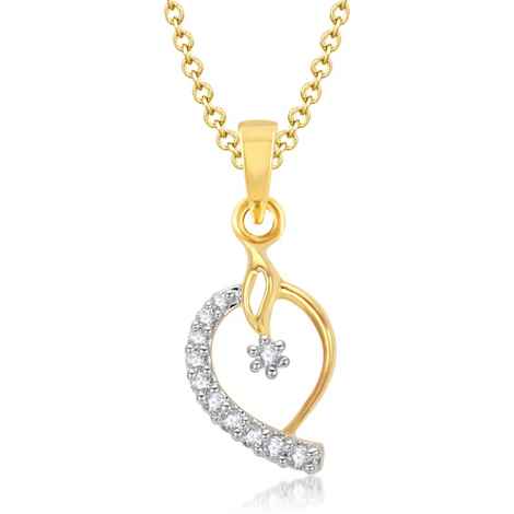 Buy Srikara Alloy Gold Plated CZ/AD Mango Shaped Gold Fashion Jewelry Pendant Chain - SKP1077G - Purplle