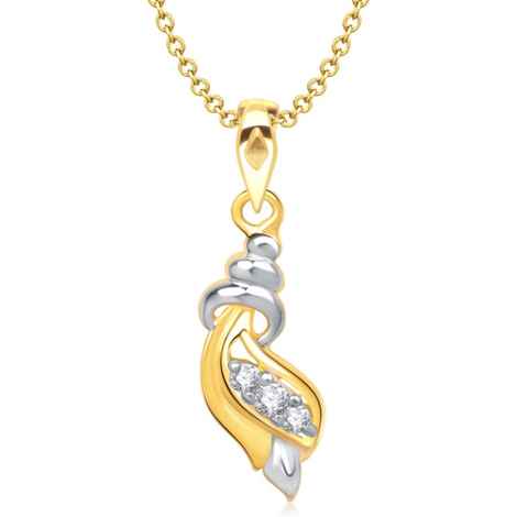 Buy Srikara Alloy Gold Plated CZ/AD Good-looking Fashion Jewelry Pendant with Chain - SKP1318G - Purplle