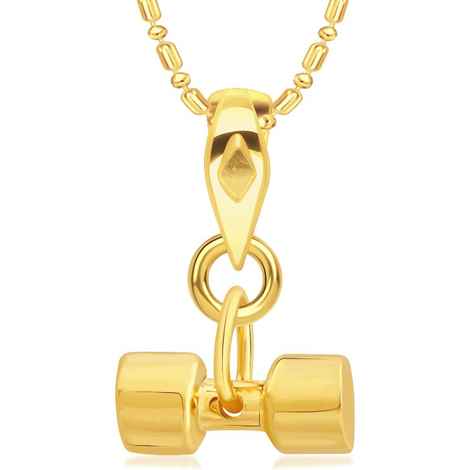 Buy Srikara Alloy Gold Plated CZ/AD Sports n Fitness Dumbell Fashion Jewelry Pendant - SKP2152G - Purplle