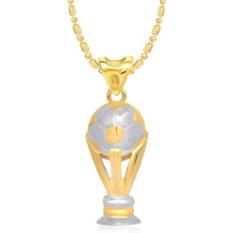 Buy Srikara Alloy Gold Plated CZ/AD World Cup Trophy Fashion Jewellery Pendant Chain - SKP1349G - Purplle