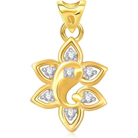 Buy Srikara Alloy Gold Plated CZ / AD Chaturbhuj Fashion Jewelry Pendant with Chain - SKP1600G - Purplle