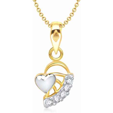Buy Srikara Alloy Gold Plated CZ Cluster Shine Heart Shape Fashion Jewellery Pendant - SKP1279G - Purplle