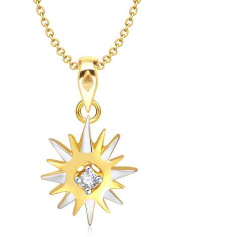 Buy Srikara Alloy Gold Plated CZ / AD Glam Star Fashion Jewellery Pendant with Chain - SKP1334G - Purplle