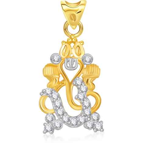 Buy Srikara Alloy Gold Plated CZ / AD Mangalmurti Fashion Jewelry Pendant with Chain - SKP1884G - Purplle