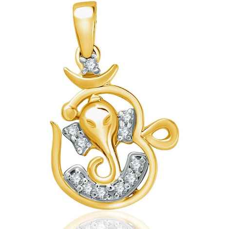Buy Srikara Alloy Gold Plated CZ/AD Om Siddhivinayak Fashion Jewellery Pendant Chain - SKP1525G - Purplle