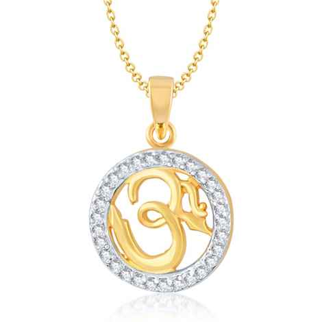 Buy Srikara Alloy Gold Plated CZ / AD Fashion Jewellery Pendant with Chain - SKP1015G - Purplle