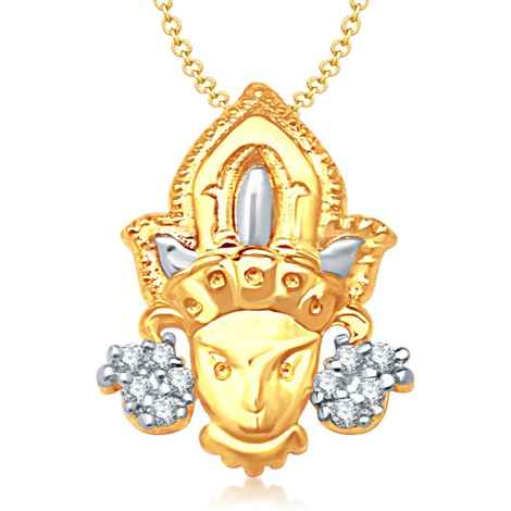 Buy Srikara Alloy Gold Plated CZ / AD Fashion Jewellery Pendant with Chain - SKP1137G - Purplle