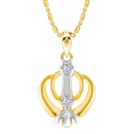 Buy Srikara Alloy Brass Gold Plated CZ/AD Antique Drop Heart Fashion Jewelry Pendant - SKP2848G - Purplle