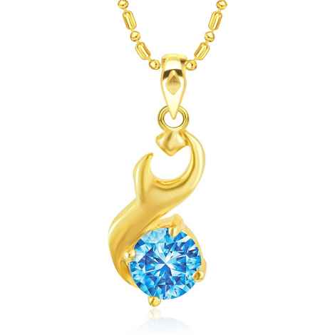 Buy Srikara Alloy Unique Drop Green Solitaire Fashion Jewellery Pendant with Chain - SKP2872G - Purplle